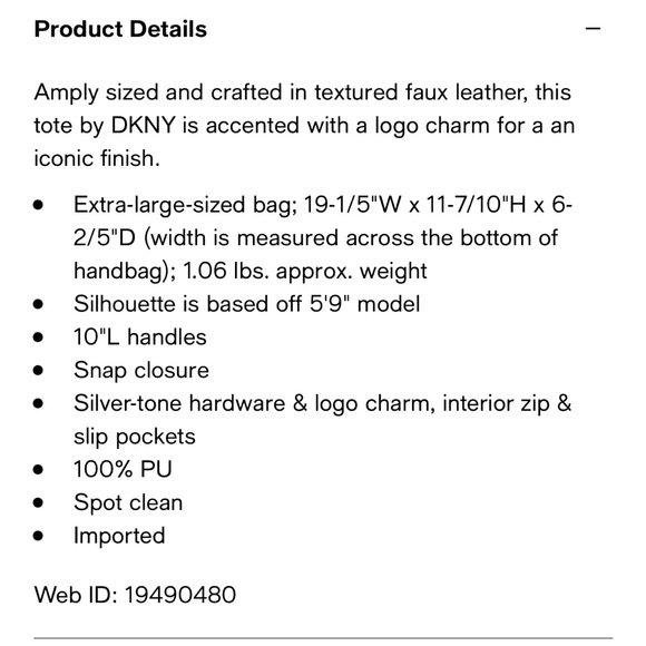 DKNY LYDA DARK GREY TOTE NWT - Picture 2 of 6